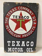Texaco  motor Olie  bord 30 bij 20  metaal, Ophalen of Verzenden, Zo goed als nieuw