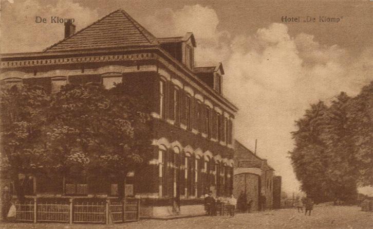 De Klomp - Hotel De Klomp - volk - ongelopen, Verzamelen, Ansichtkaarten | Nederland, Ongelopen, Noord-Brabant, Voor 1920, Ophalen of Verzenden