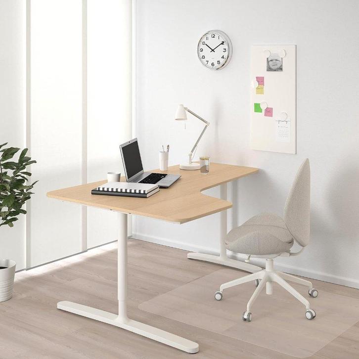 Ikea Bekant hoekbureau Wit 160×110 cm, Huis en Inrichting, Bureaus, Zo goed als nieuw, Ophalen