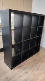 4x4vaks kallax Expedit vakkenkast roomdivider zwartbruin, Ophalen, Gebruikt, Minder dan 150 cm, Minder dan 100 cm
