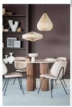Eleonora Xavi Ronde Eettafel Marmer Beige, Ophalen, 100 tot 150 cm, Zo goed als nieuw, Metaal