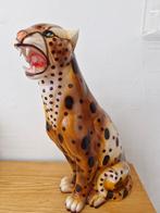 Vintage panter luipaard beeld keramiek 70s, Verzamelen, Beelden en Beeldjes, Ophalen, Gebruikt, Dier