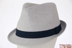 Gleufhoed Trilby Hawkins beige blauw of grijs 58, 59, 60 new, Hoed, Hawkins, Nieuw, Ophalen of Verzenden
