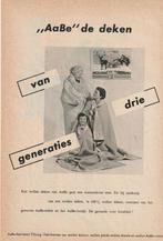Retro reclame 1953 AaBe wollen dekens drie generaties, Verzamelen, Verzenden, Overige typen