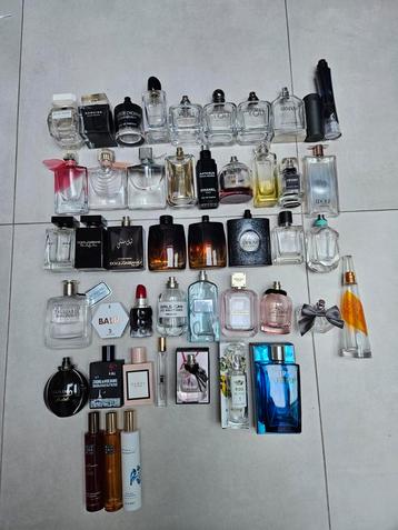 46 lege parfumflessen, 100% orgineel luxe merken beschikbaar voor biedingen
