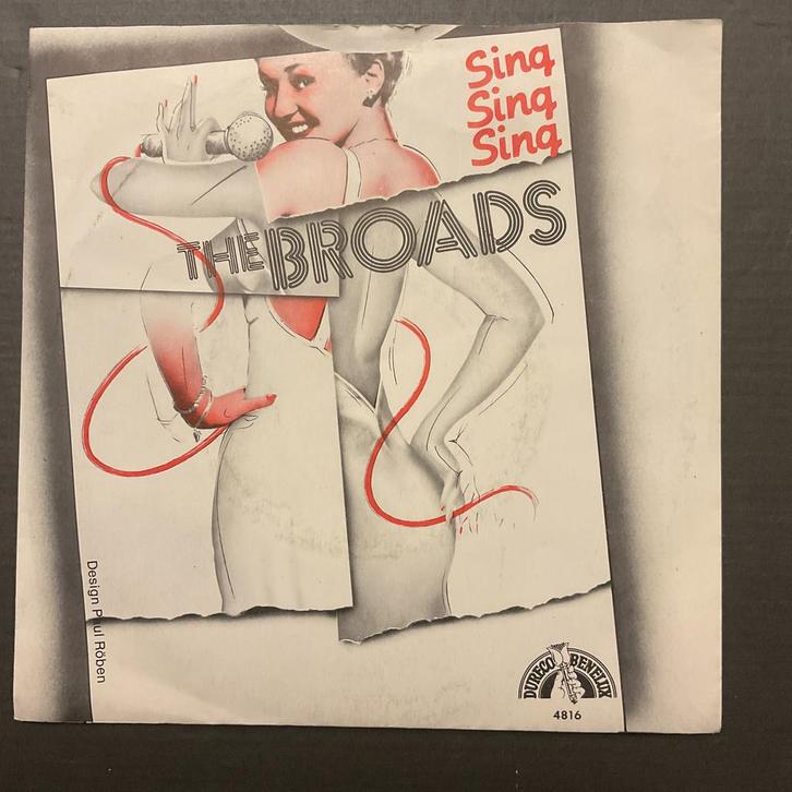 The broads - sing, sing, sing, Cd's en Dvd's, Vinyl Singles, Zo goed als nieuw, Pop, Ophalen of Verzenden