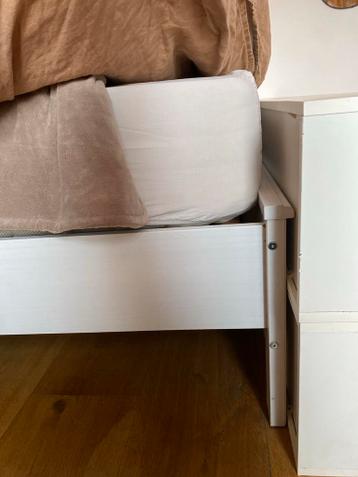 Wit Ikea bedframe 160cm + evt. matras - afbeelding 2