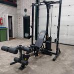 Megatec Halfrack + Adjustable Bench+Lat Pulldown 115kg stack, Ophalen, Zo goed als nieuw