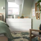 Ladekast met 6 lades en glasplaat, MALM 160x78cm, Huis en Inrichting, Kasten | Ladekasten, Ophalen, 5 laden of meer, Glas, 150 tot 200 cm