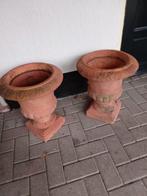 2 grote, zware Franse bloempotten in goede staat, Tuin en Terras, Bloempotten, Ophalen, Gebruikt, Rond, Aardewerk
