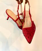 Pumps rood/strass - maat 38, Schoenen met lage hakken, Nieuw, Ophalen of Verzenden, Rood