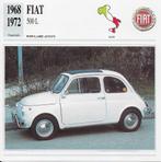 Ma785 autokaart fiat 500 l ( 1968 - 1972 ), Ophalen of Verzenden, Zo goed als nieuw, Auto's
