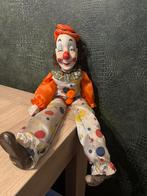 Vintage clown porselein en stof, Ophalen of Verzenden