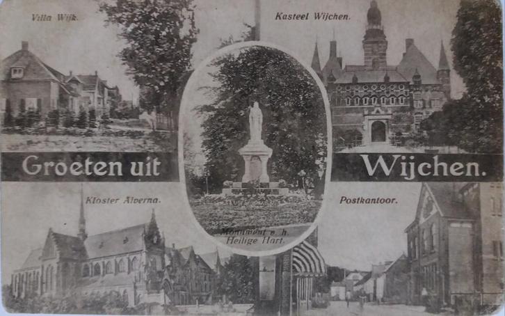 Oude gelopen briefkaart : Groeten uit Wijchen (5 Luik.), Verzamelen, Ansichtkaarten | Nederland, Gelopen, Gelderland, 1920 tot 1940