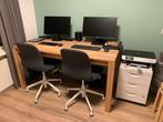 Ongelakte houten eettafel 160x80, Huis en Inrichting, Ophalen, Gebruikt, Eikenhout, 50 tot 100 cm