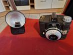 Agfa Clack vintage camera met flits en tasje, Ophalen of Verzenden, Gebruikt, Compact, Overige Merken