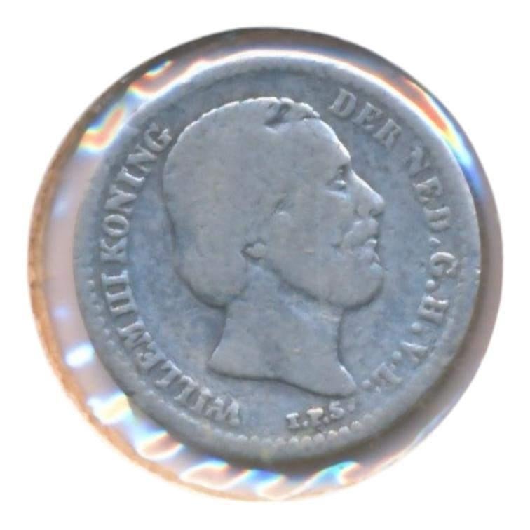 Nederland 10 Cent 1885 Willem III, Koning Willem III, Zilver, Ophalen of Verzenden, 10 cent