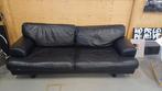 Machalke vintage lederen bank zwart, Ophalen, Gebruikt, Leer