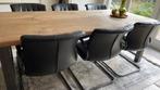 Complete eethoek, Huis en Inrichting, Ophalen, Zo goed als nieuw, Industrieel, vintage, modern, 4 tot 6 stoelen