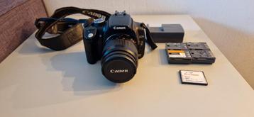 Canon EOS 350D met 4 Accu's, lader, lens 2x CF beschikbaar voor biedingen