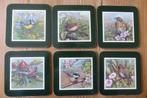 Onderzetters, Cloverleaf, vogels, in originele doos, Ophalen of Verzenden, Zo goed als nieuw, Glas of Kopje