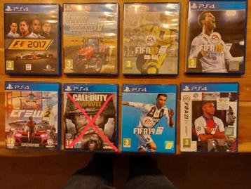 PS4 spellen 7 stuks F1 Fifa Farming Simulator beschikbaar voor biedingen