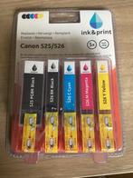 CANON 525 / 526 VERVANGER 5X INCL CHIP, Computers en Software, Printerbenodigdheden, Ophalen of Verzenden, Nieuw, Cartridge, Ink&print