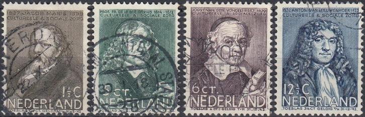 Nederland- 1937 - Zomerzegels - NVPH-296 t/m NVPH-299 - G, Postzegels en Munten, Postzegels | Nederland, Gestempeld, T/m 1940