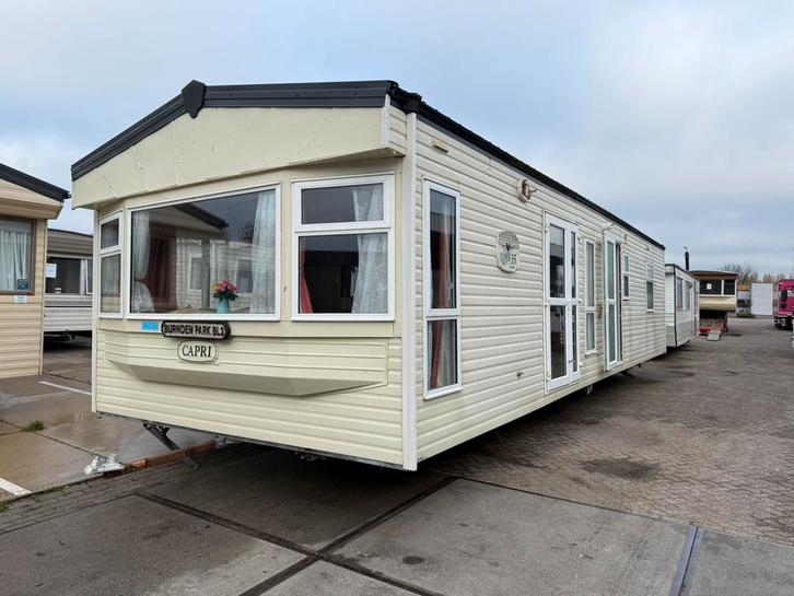 Cosalt Capri 370 x 10.50 m / DUBBELGLAS /CV/PANDAK+ Gebracht, Caravans en Kamperen, Stacaravans, tot en met 4, Ophalen of Verzenden