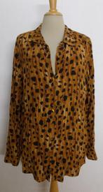 Bruin/zwarte panter print blouse van Fabienne Chapot! M, Kleding | Dames, Verzenden, Zo goed als nieuw, Maat 38/40 (M), Bruin