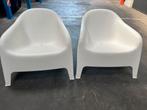Ikea witte tuinstoelen, Ophalen, Zo goed als nieuw, Kunststof, Stapelbaar