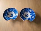 2x antieke 19e-eeuwse blauwwitte kapperskom - scheerkom €139, Antiek en Kunst, Ophalen of Verzenden