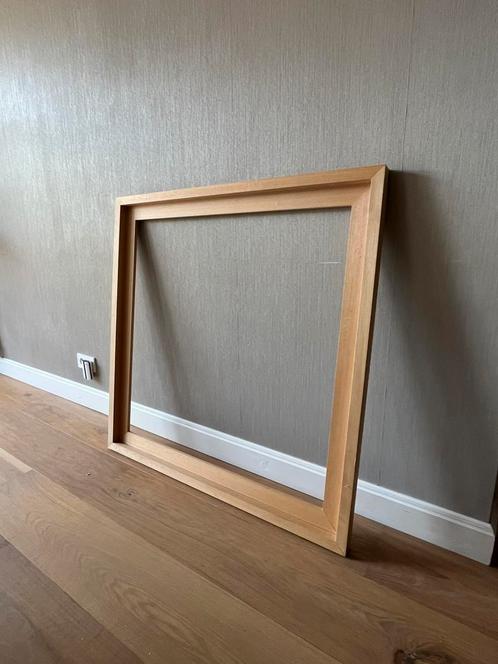 Vierkante houten lijst 108,5 cm x 108,5 cm, Huis en Inrichting, Woonaccessoires | Lijsten, Zo goed als nieuw, 75 cm of meer, Hout