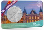 Nederland 5 euro 2024 "750 Jaar Amsterdam", EDU in coincard, Setje, Zilver, Overige landen, Ophalen of Verzenden