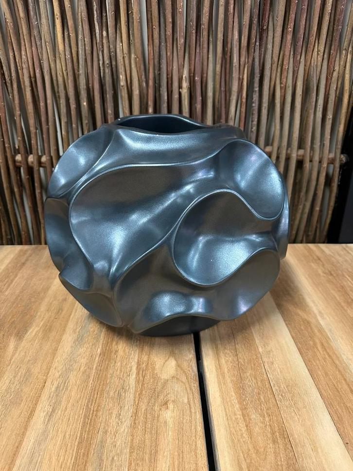 luxe kunstof design vaas 30cm hoog, Huis en Inrichting, Woonaccessoires | Vazen, Nieuw, Overige kleuren, Minder dan 50 cm, Kunststof