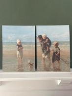 Kinderen der Zee  - Jozef Israëls - 2 wandkunstkaarten A4, Info@olphy.nl, Ophalen of Verzenden, Nvt, Nieuw