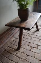 Prachtige antieke kastanje houten plantentafel, salontafel., Antiek en Kunst, Verzenden