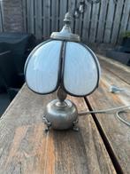 Comefa Tafellampje Glas in Tin, Antiek en Kunst, Ophalen of Verzenden