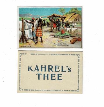 Oude reclame plaatje van "KAHREL's thee" beschikbaar voor biedingen