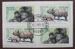 Postzegelblok van 4 Duitsland – Bedreigde dieren, Ophalen of Verzenden, 1990 tot heden, Gestempeld