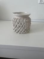 Macrame windlicht/vaas, Overige materialen, Ophalen of Verzenden, Zo goed als nieuw, Crème