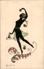 Een elegante danseres st 1921, Verzamelen, Ophalen of Verzenden, 1920 tot 1940, Gelopen