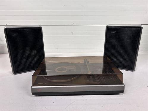 A6569. Philips 451 platenspeler met luidsprekers, vintage, Audio, Tv en Foto, Stereo-sets, Gebruikt, Philips, Ophalen of Verzenden