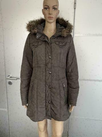 E1141 MEXX: maat 36=S winterjas jas parka winter taupe/bruin beschikbaar voor biedingen