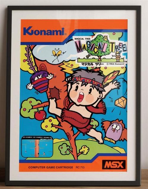 KONAMI Magical Tree MSX 2 Retro videogame Poster, Spelcomputers en Games, Games | Overige, Nieuw, 1 speler, Vanaf 3 jaar, Verzenden