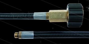 Zwarte HD Rioolslang 50m NW6 met M22 Wartel beschikbaar voor biedingen
