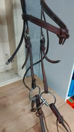 Western hoofdstel full met koper bit en teugels bruin leder, Ophalen of Verzenden, Gebruikt, Western