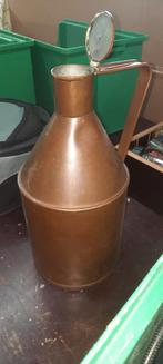 Antiek koperen petroleumkan., Ophalen of Verzenden