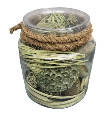 DECO GLAS BOTTLE FLORA 310 GREEN NIEUW  beschikbaar voor biedingen