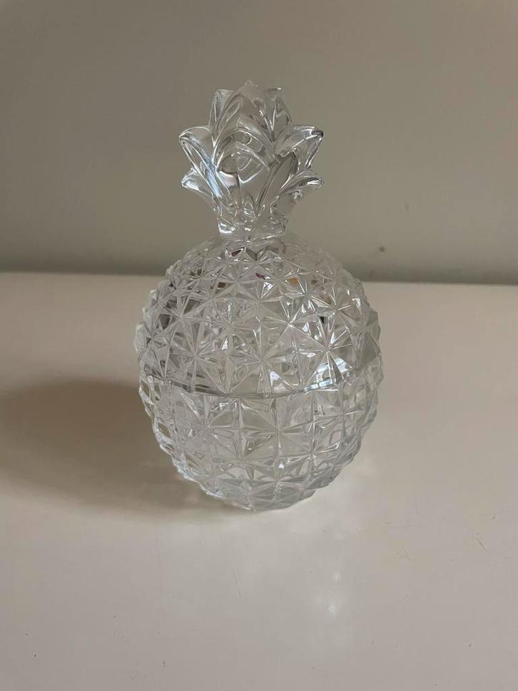 Kristallen Ananas Schaaltje, Antiek en Kunst, Antiek | Glas en Kristal, Ophalen of Verzenden